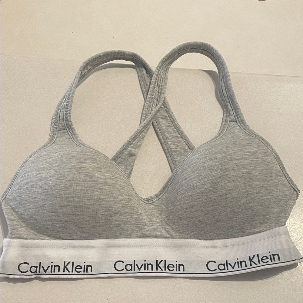 Calvin Klein Light Gray Sports Bra